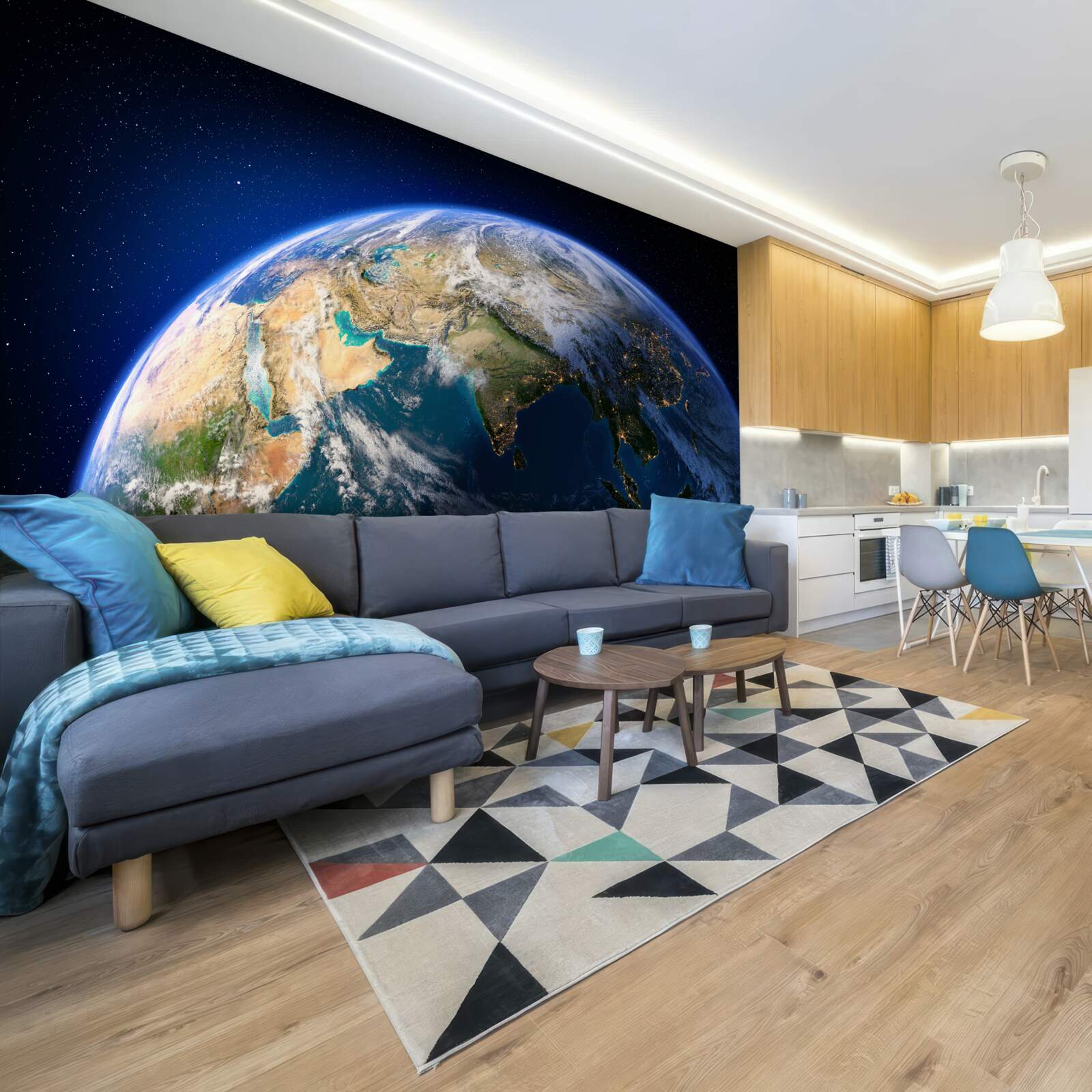 Фотошпалери погляд на землю з космосу