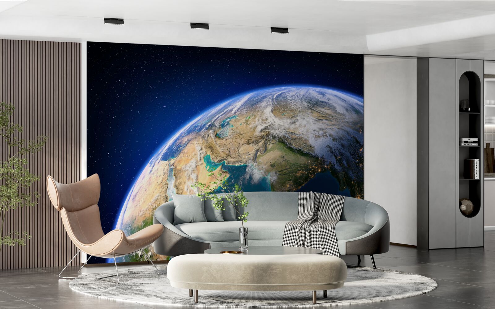 Фотошпалери погляд на землю з космосу