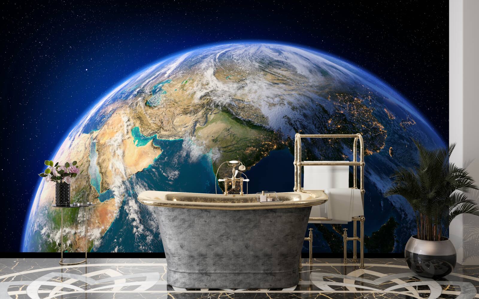 Фотошпалери погляд на землю з космосу