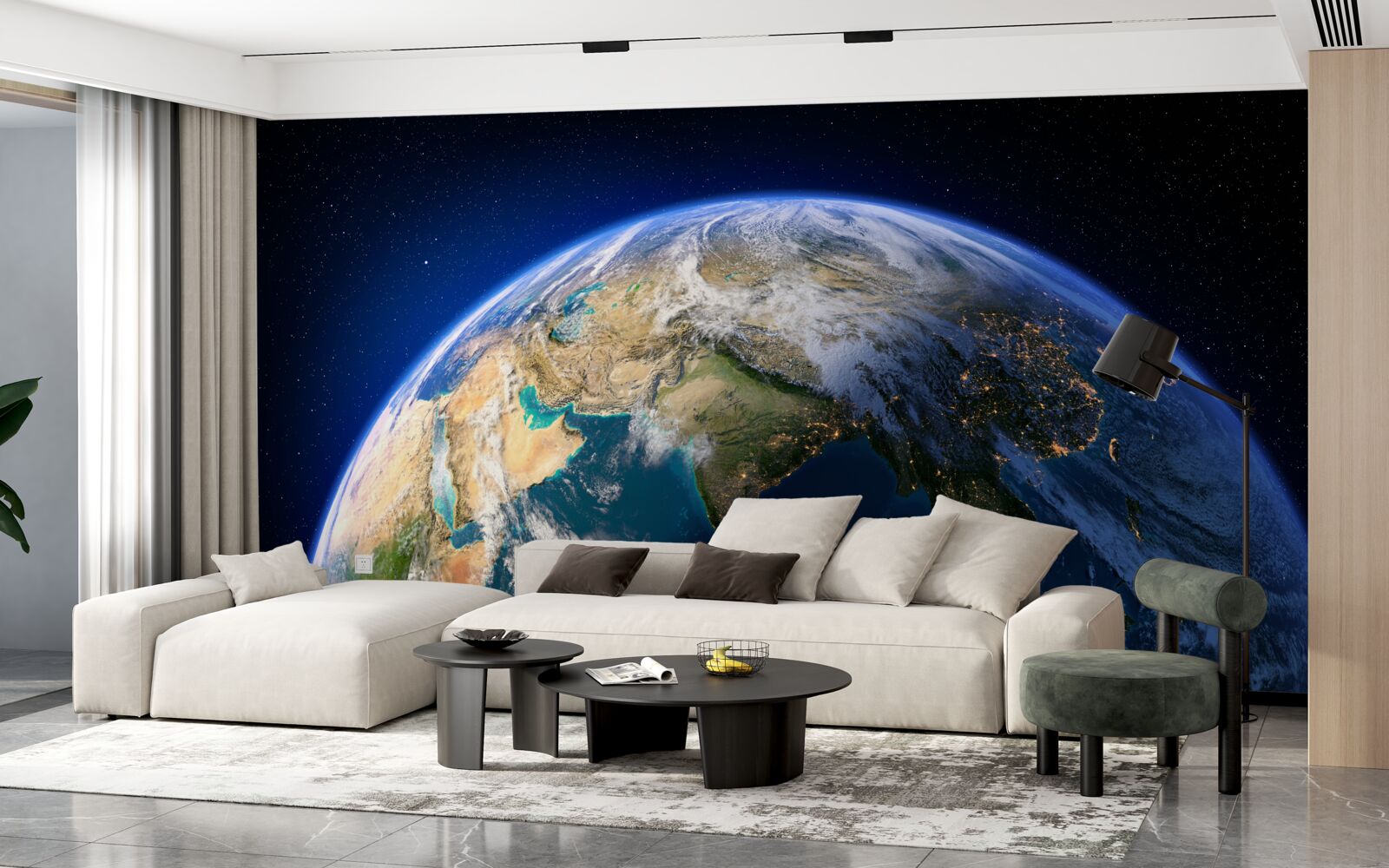 Фотошпалери погляд на землю з космосу