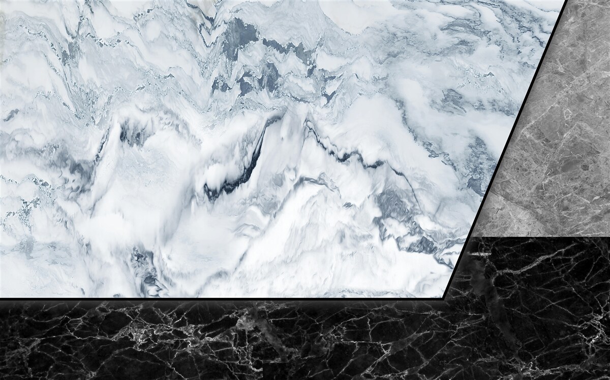Фотошпалери абстракція з білого та чорного мармуру