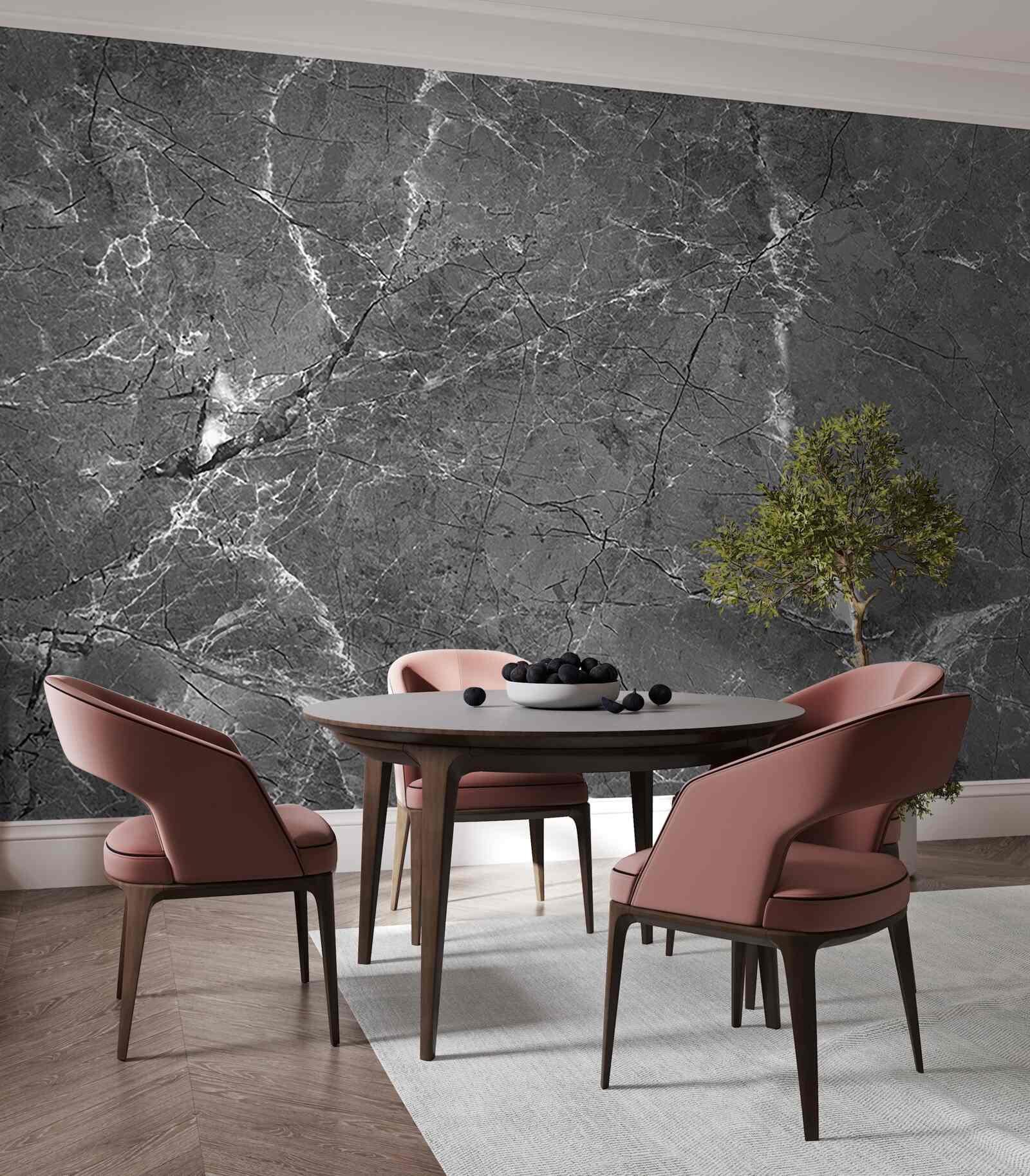 Фотошпалери білі криві на сірому мармурі