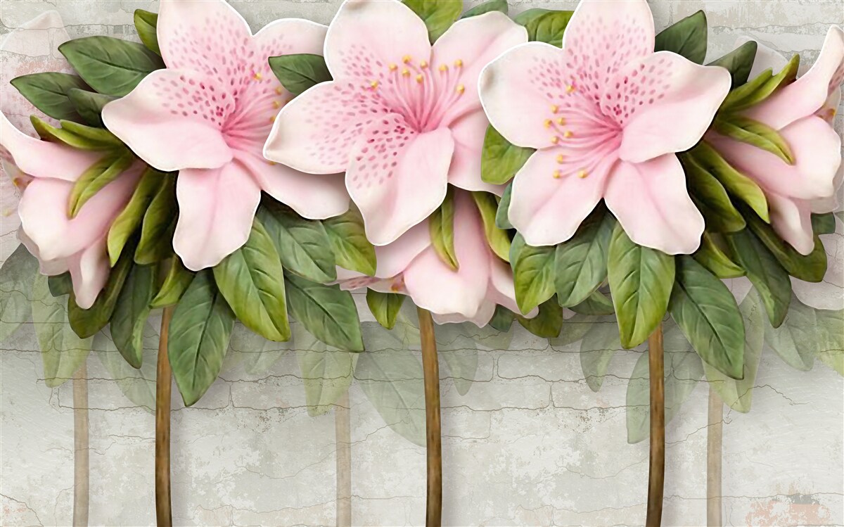 Фотошпалери ніжно-рожеві лілії