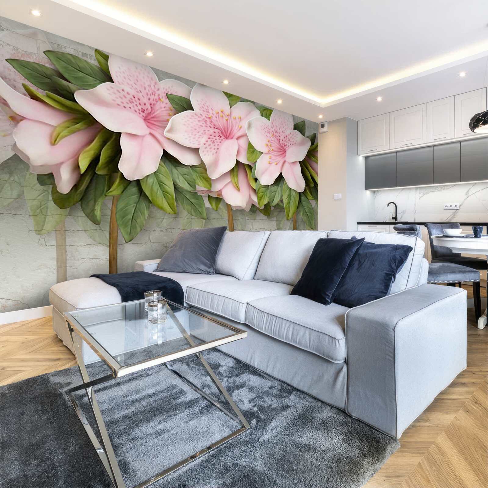 Фотошпалери ніжно-рожеві лілії