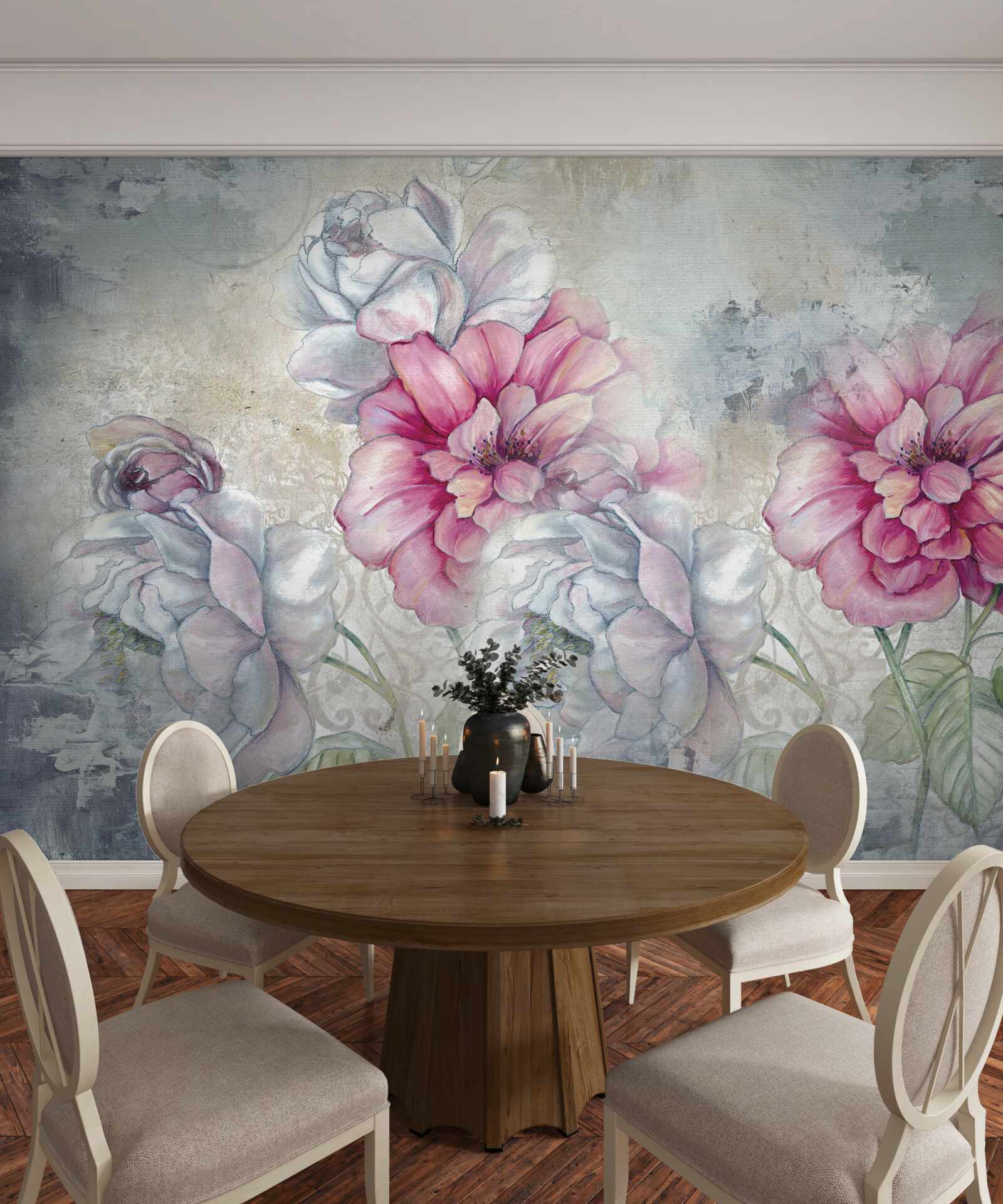 Фотошпалери квітковий фон у вінтажному стилі