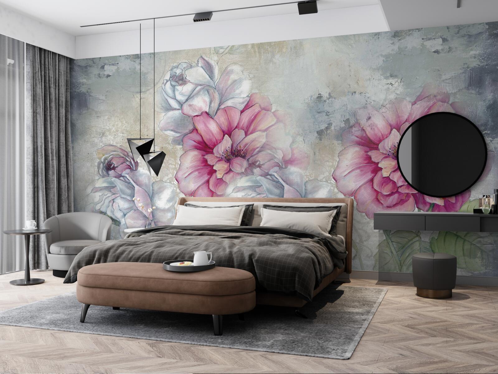 Фотошпалери квітковий фон у вінтажному стилі