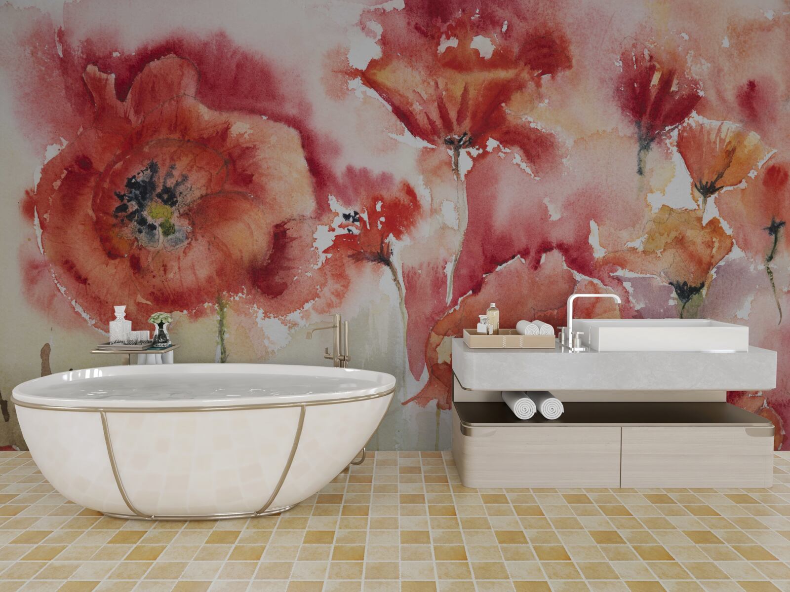 Фотошпалери Великі червоні маки