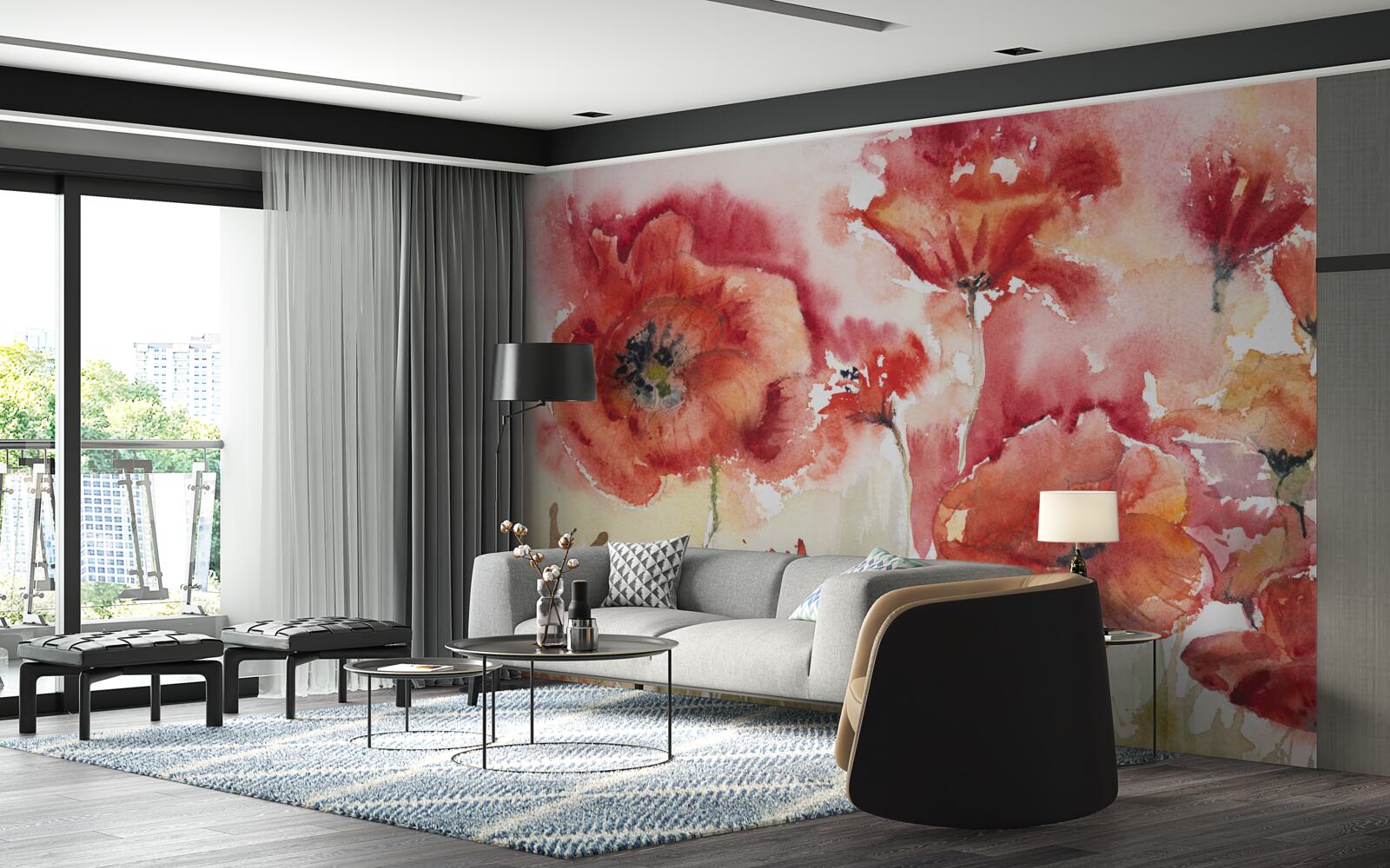 Фотошпалери Великі червоні маки