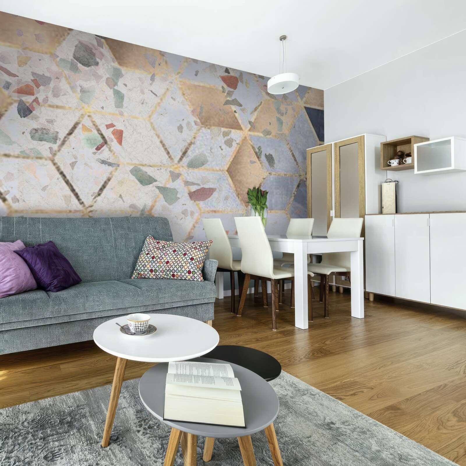 Фотошпалери бутони та падіння обсягів