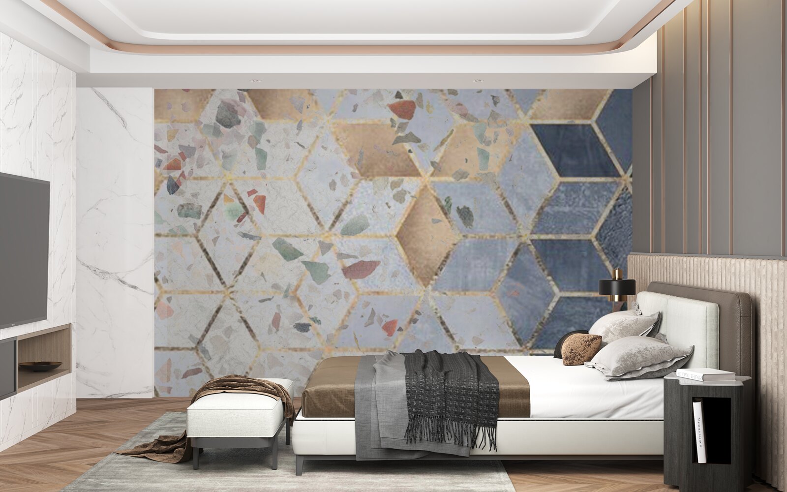 Фотошпалери бутони та падіння обсягів