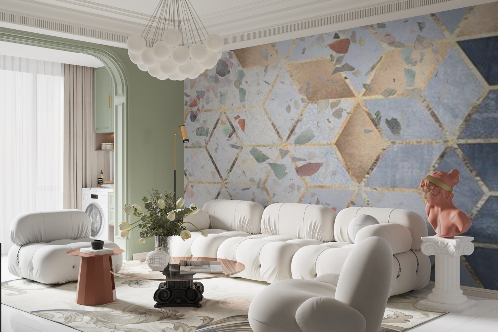 Фотошпалери бутони та падіння обсягів