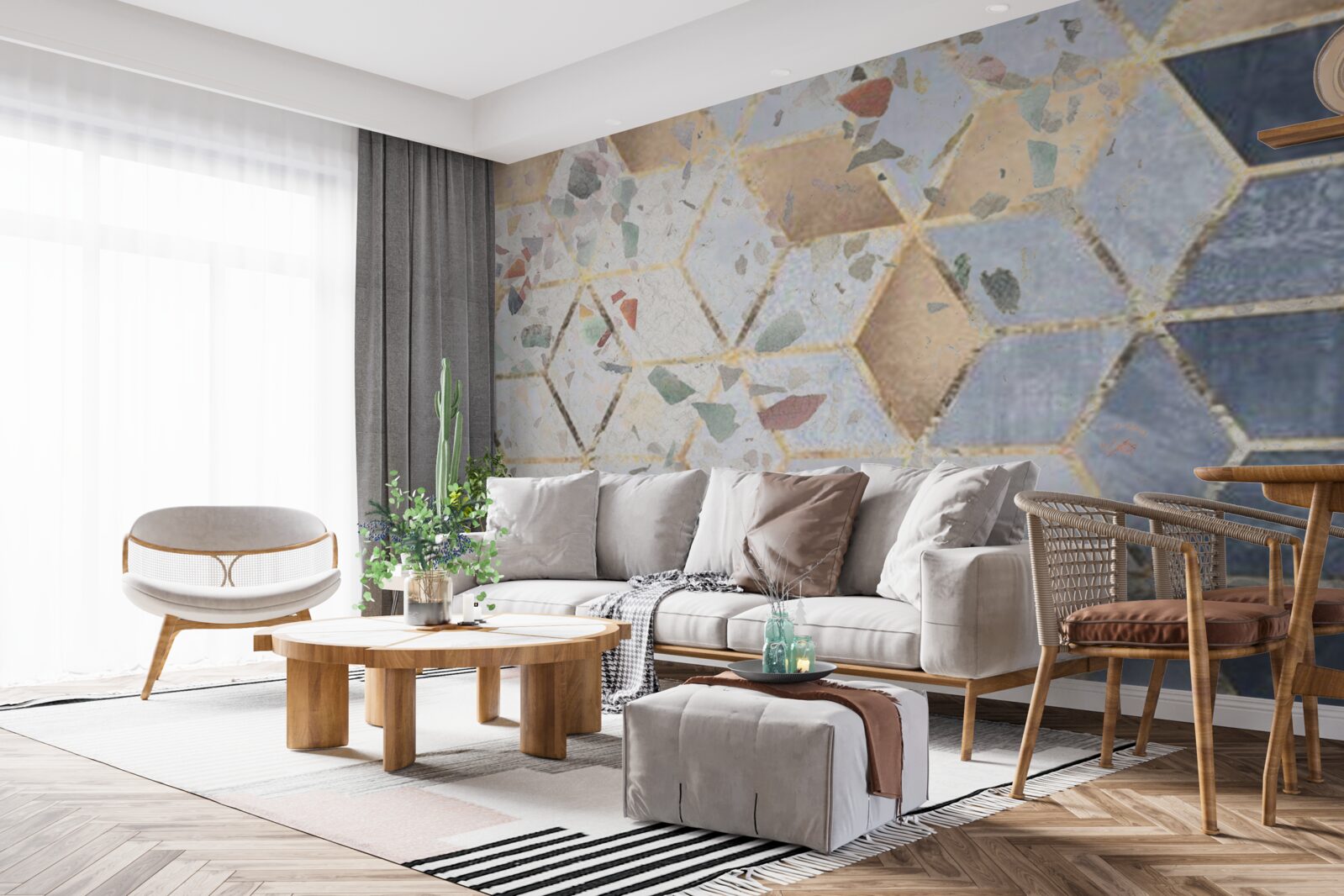 Фотошпалери бутони та падіння обсягів