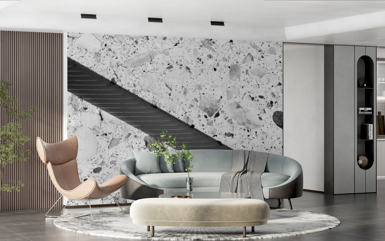 Фотошпалери мармурова текстура з чорними плямами