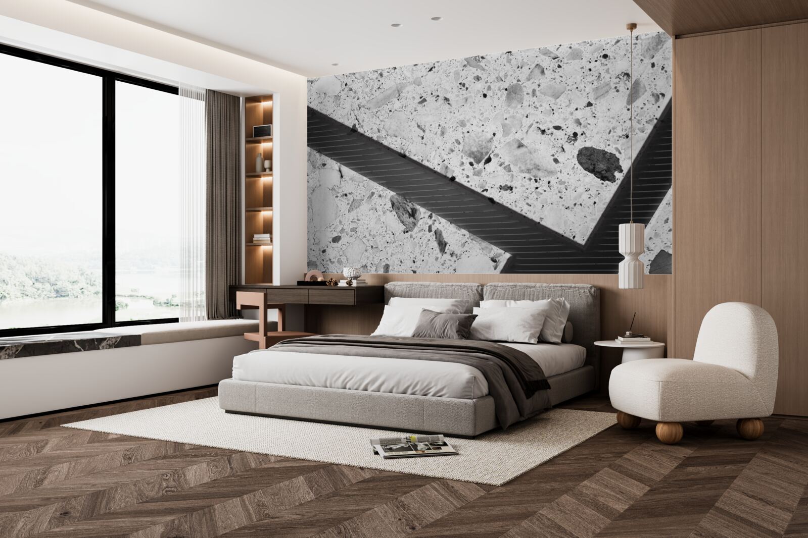 Фотошпалери мармурова текстура з чорними плямами