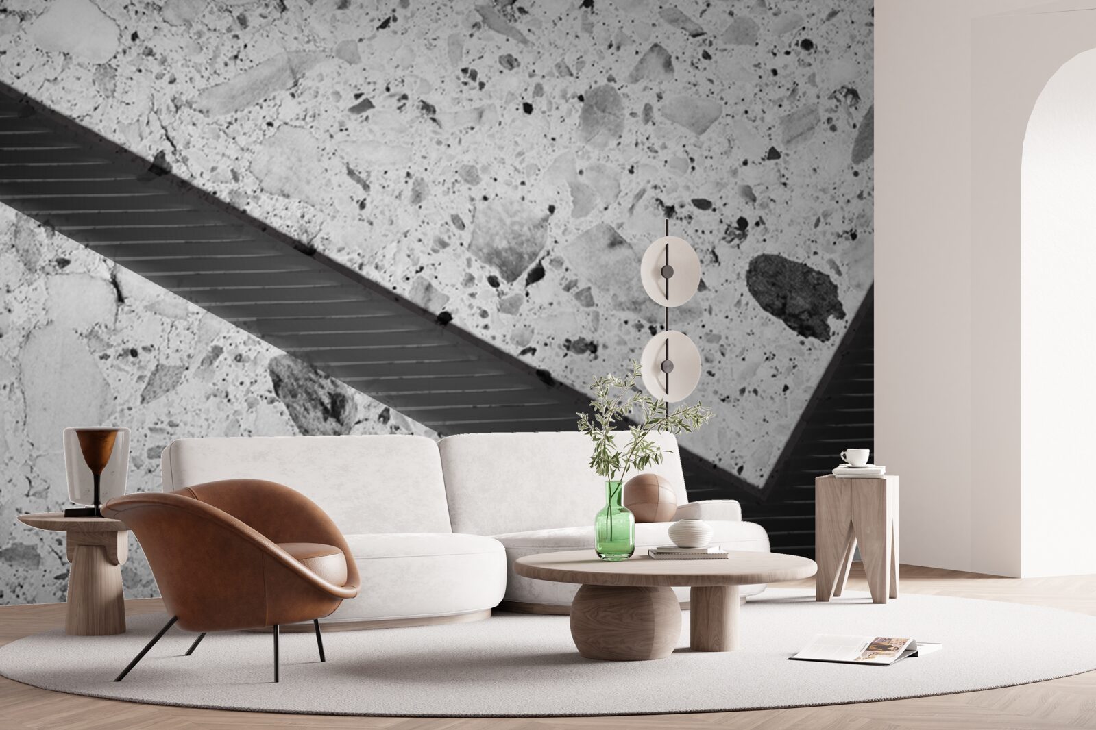 Фотошпалери мармурова текстура з чорними плямами