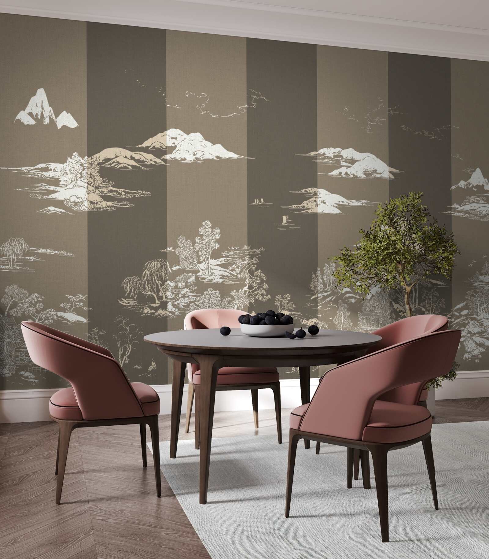 Фотошпалери Сади в японському стилі та гірські пейзажі