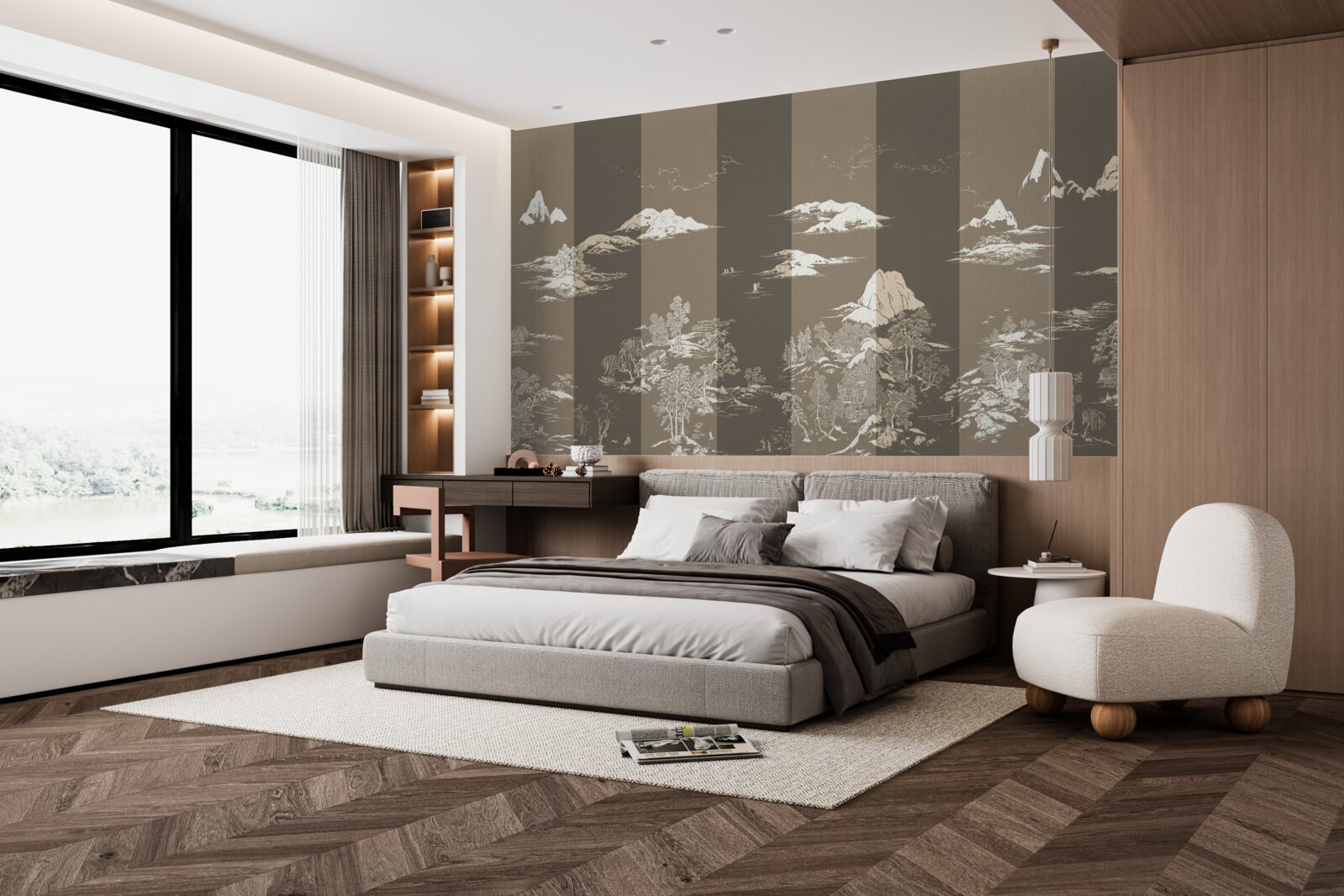 Фотошпалери Сади в японському стилі та гірські пейзажі