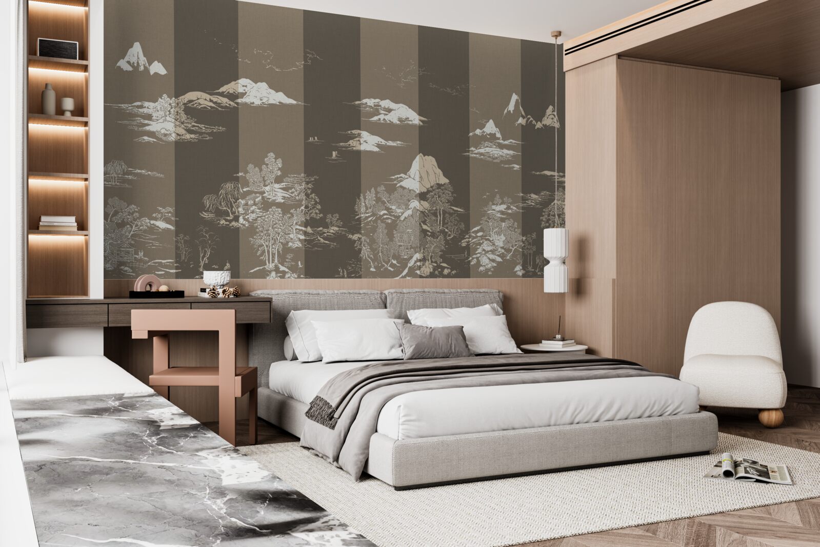 Фотошпалери Сади в японському стилі та гірські пейзажі