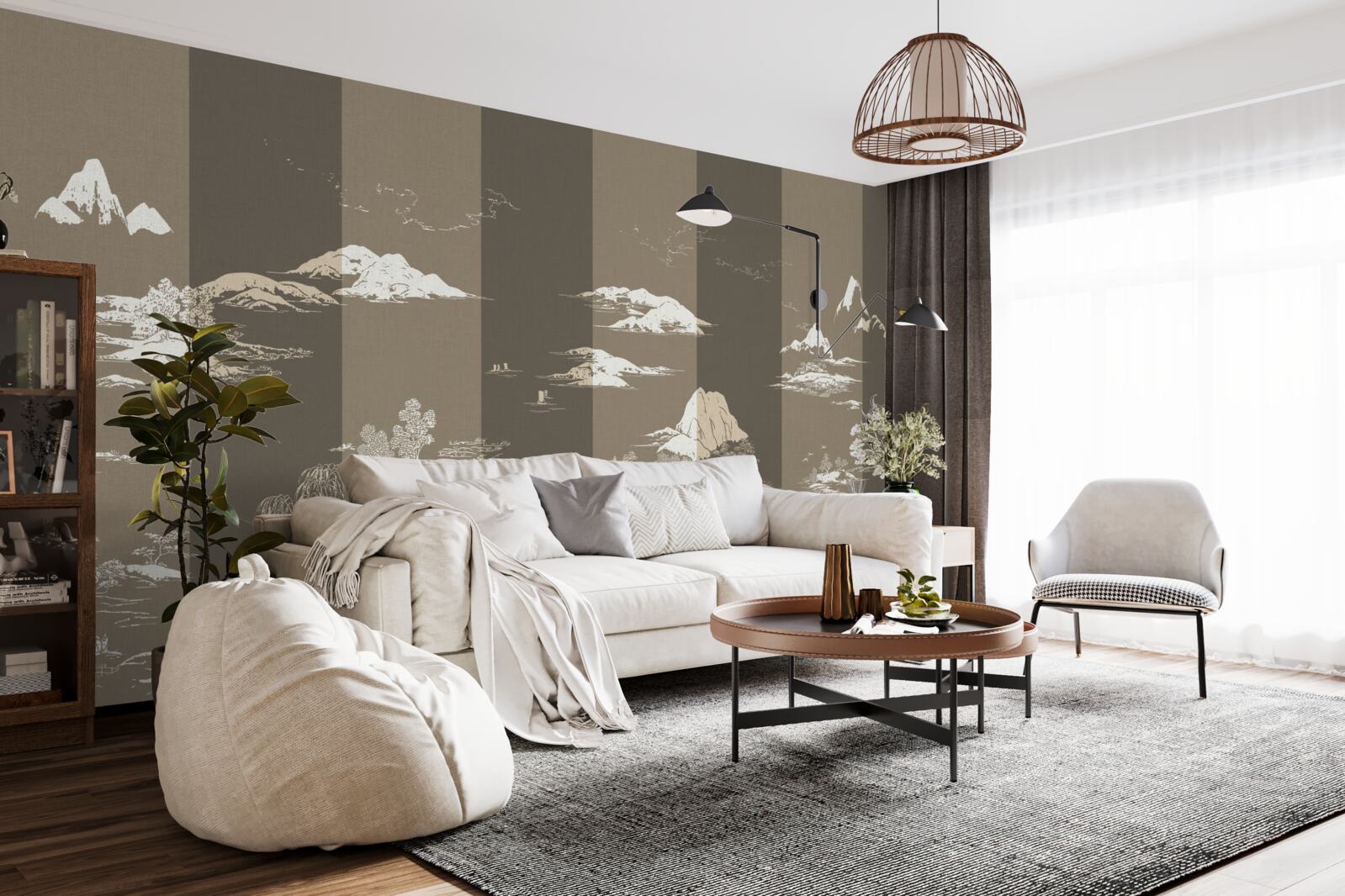 Фотошпалери Сади в японському стилі та гірські пейзажі