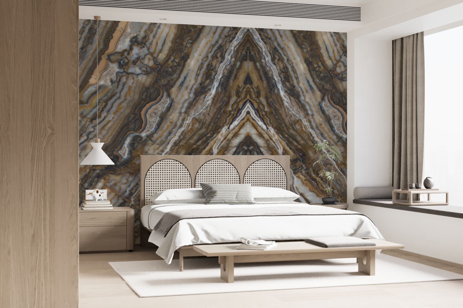 Фотошпалери старе дерево на мармуровому тлі