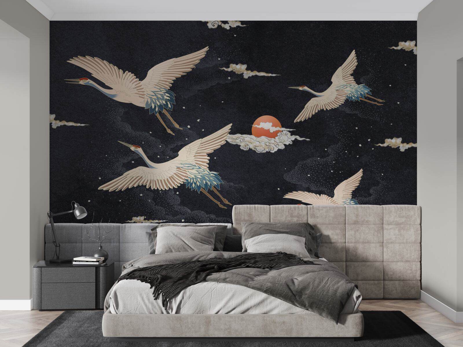 Фотошпалери Журавлі відлітають у вирій у пошуках тепла