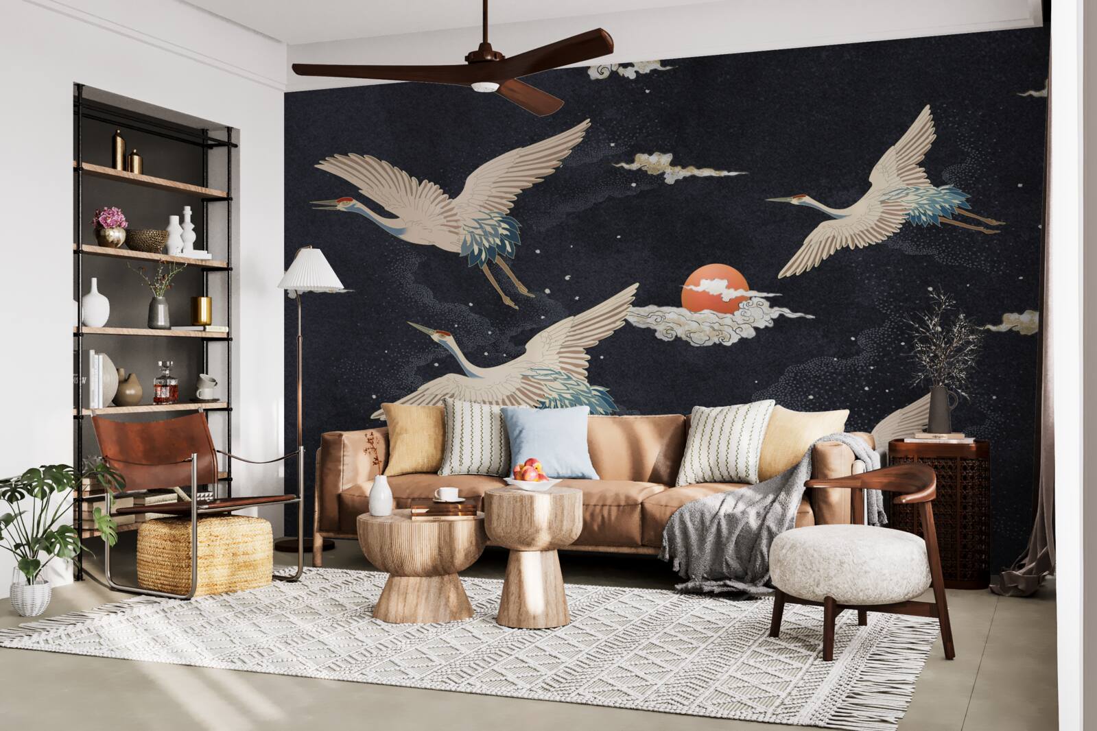 Фотошпалери Журавлі відлітають у вирій у пошуках тепла