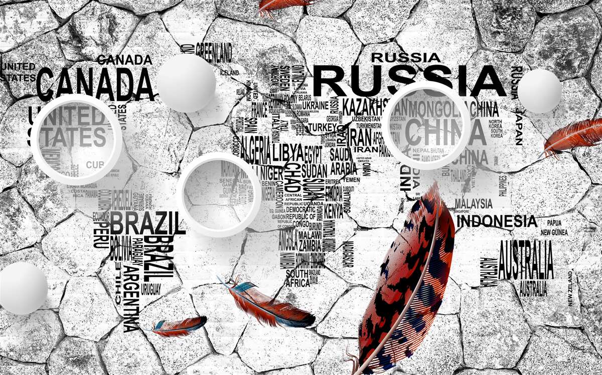 Фотошпалери ручки та назви країн