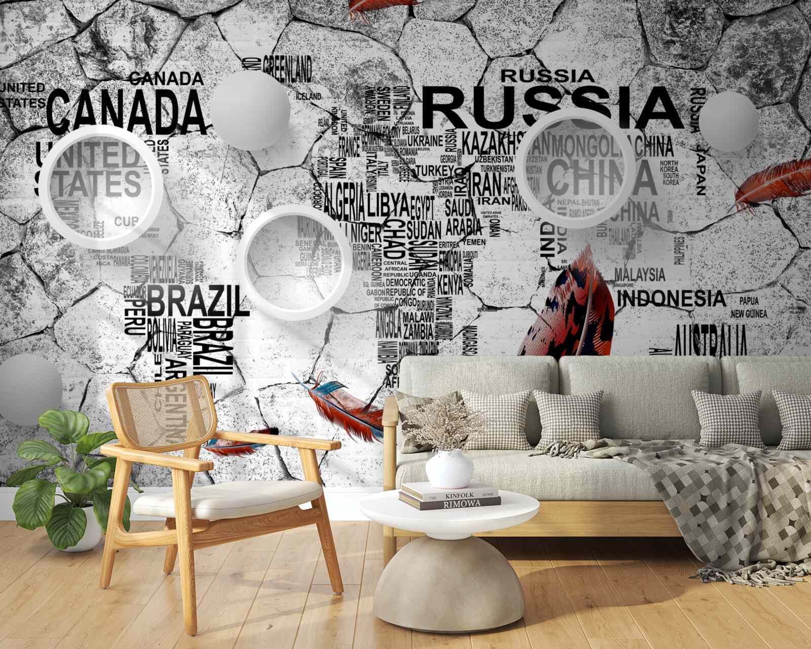 Фотошпалери ручки та назви країн