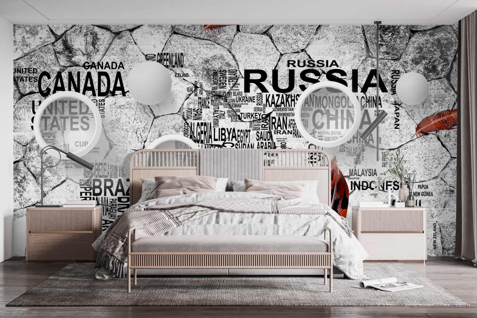 Фотошпалери ручки та назви країн