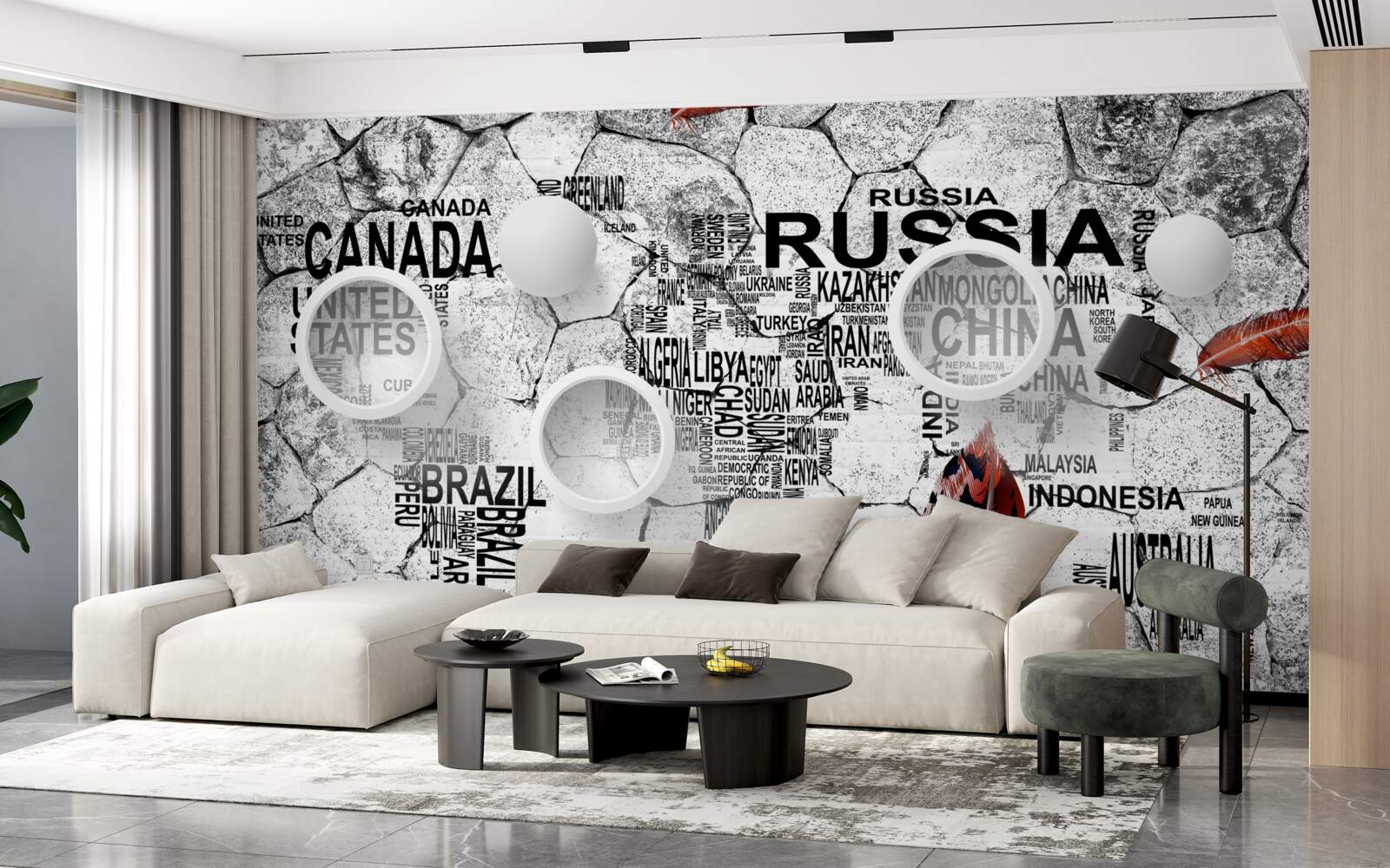 Фотошпалери ручки та назви країн