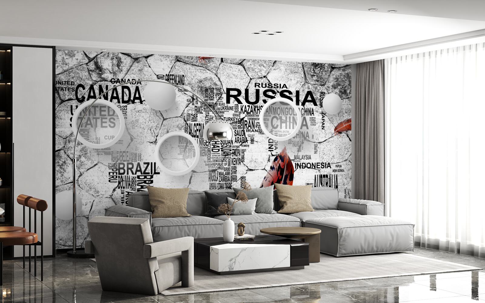 Фотошпалери ручки та назви країн