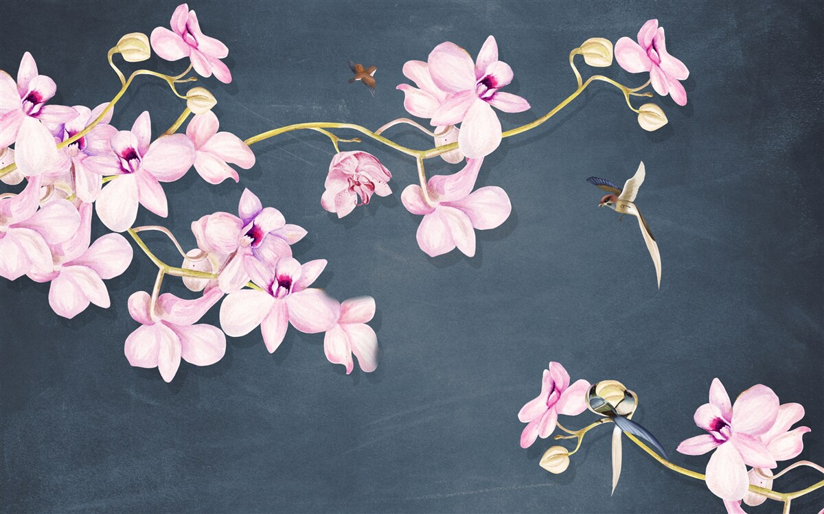 Фотошпалери орхідеї в ніжному бузковому відтінку