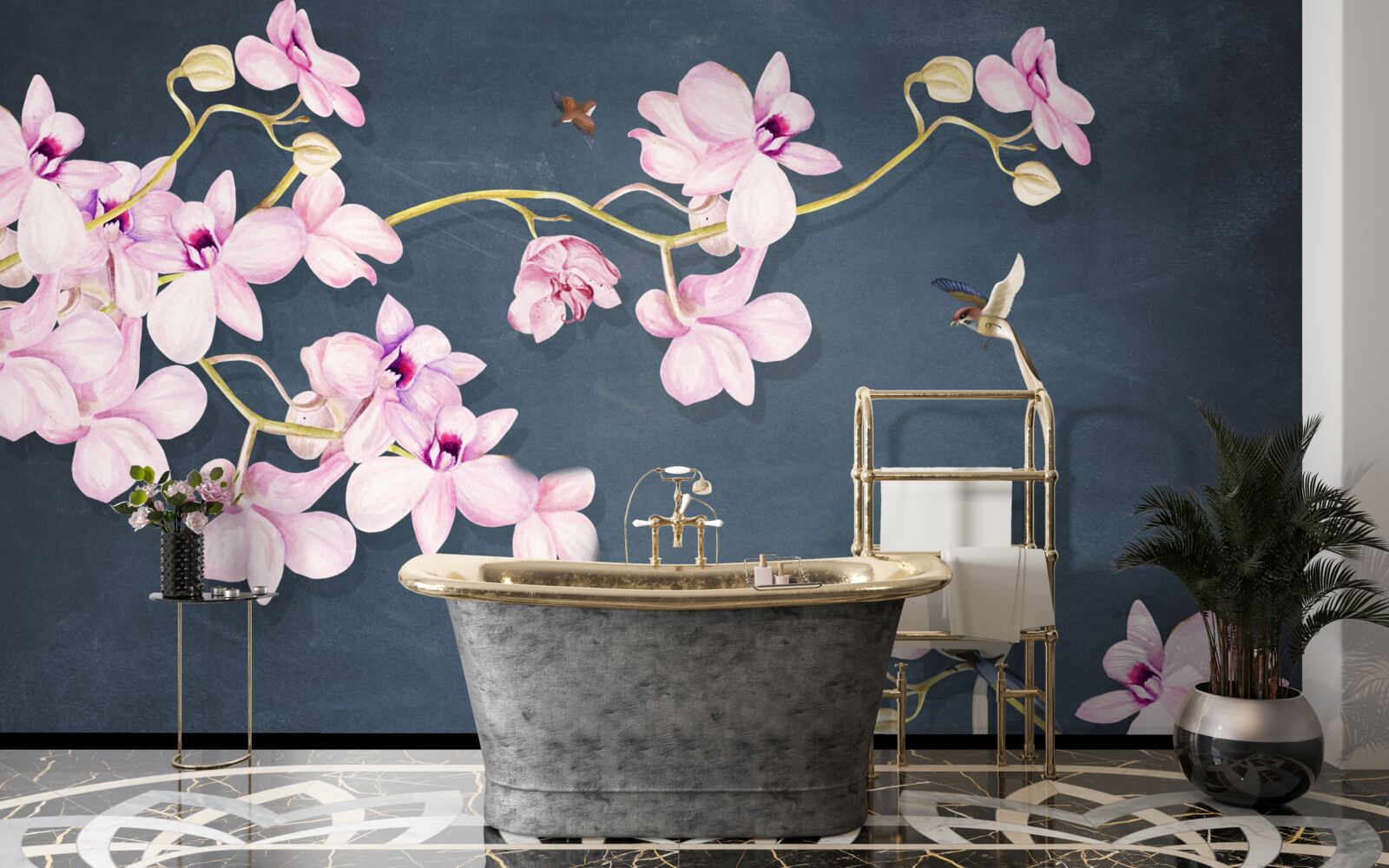 Фотошпалери орхідеї в ніжному бузковому відтінку