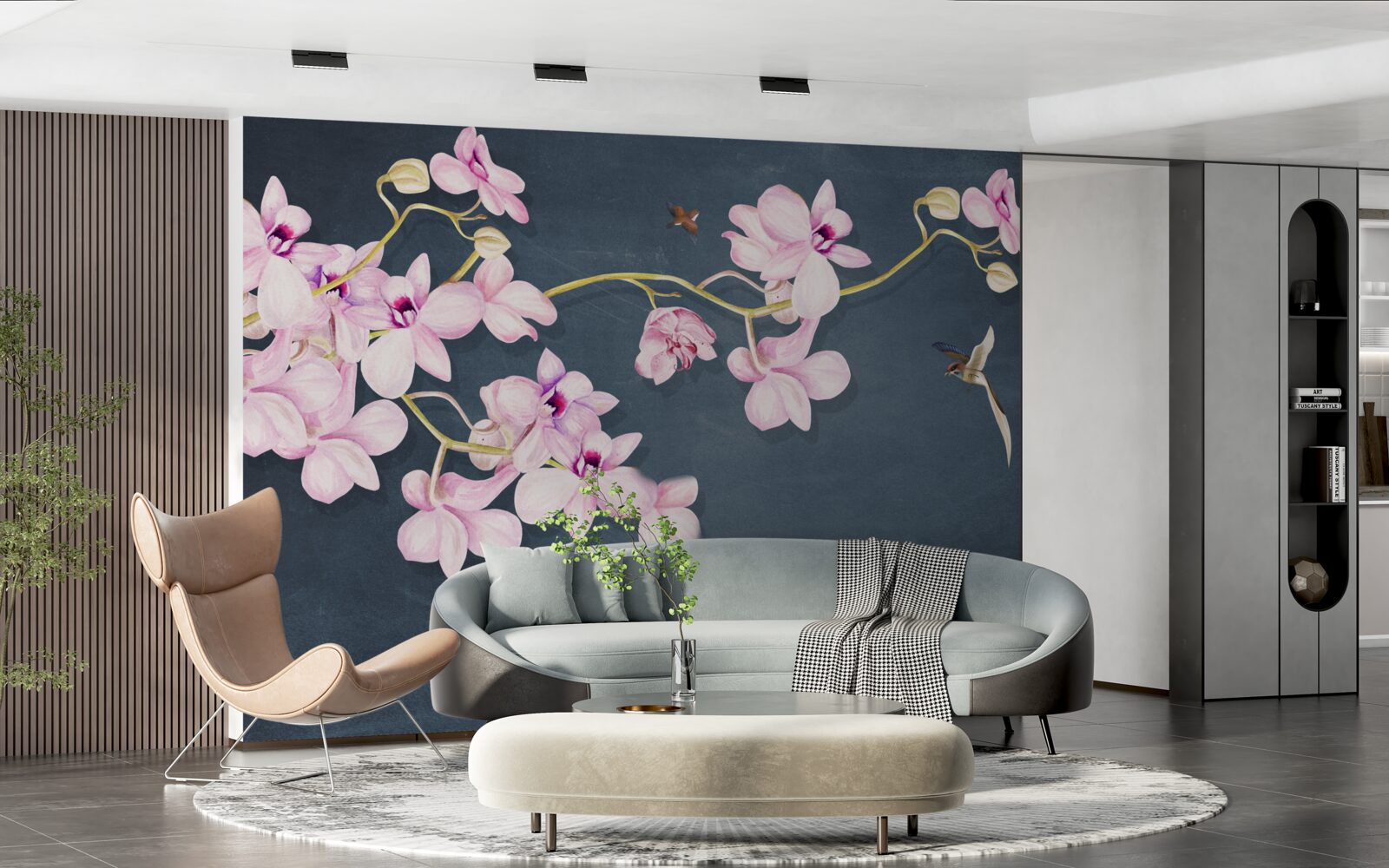 Фотошпалери орхідеї в ніжному бузковому відтінку