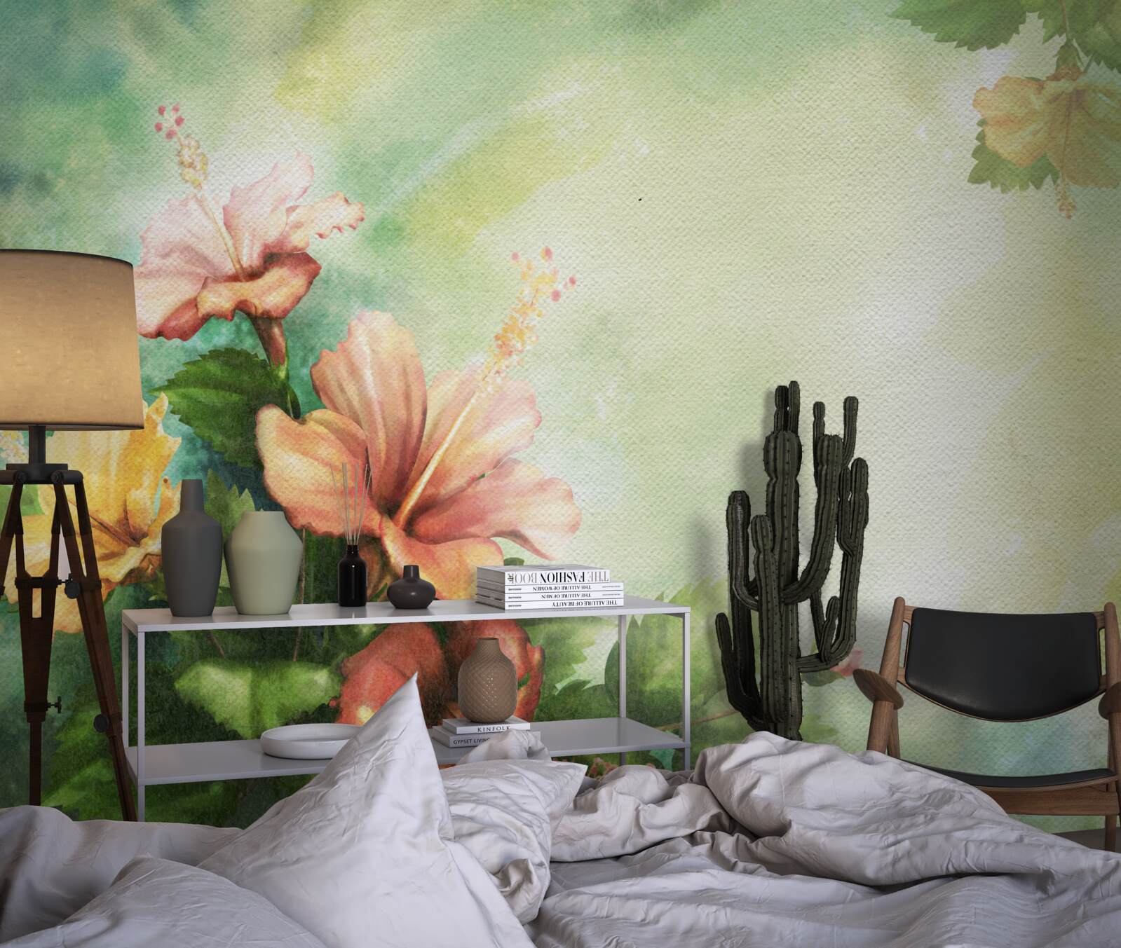 Фотошпалери красиві акварельні рослини