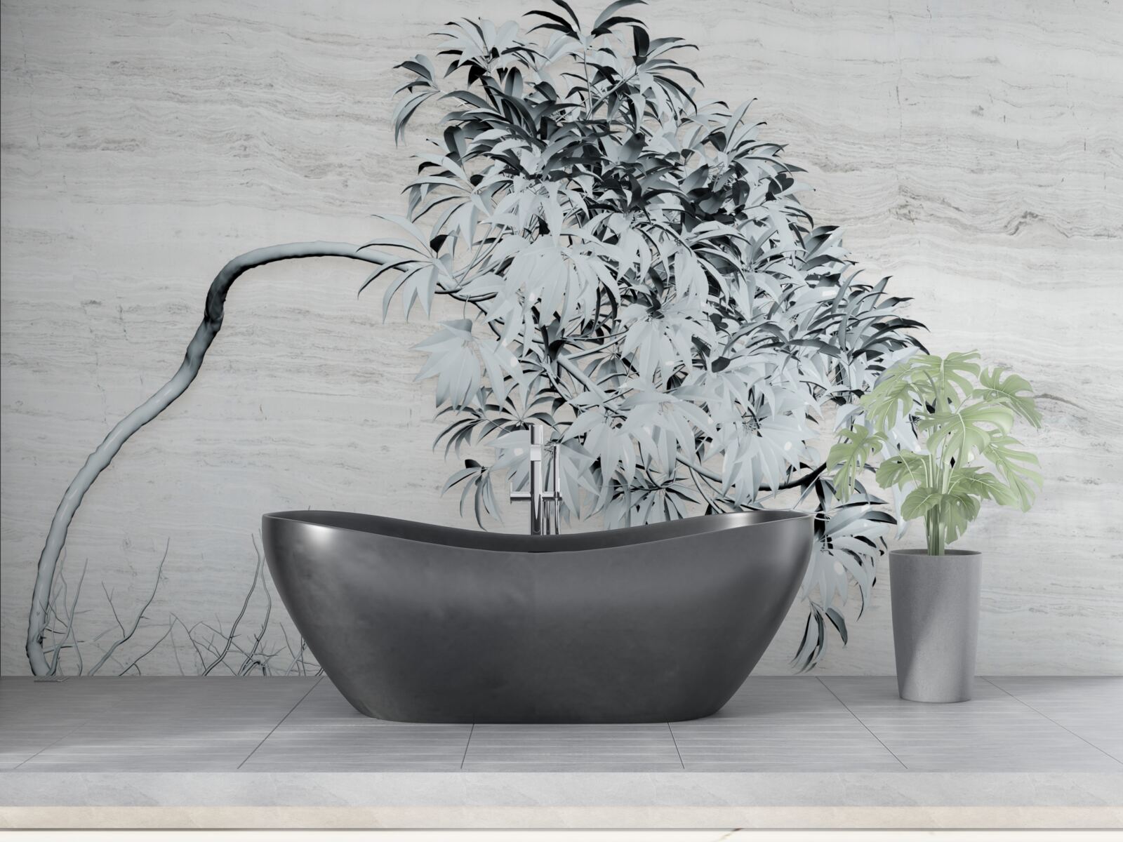 Фотошпалери дерево, що самотньо стоїть на вітрі