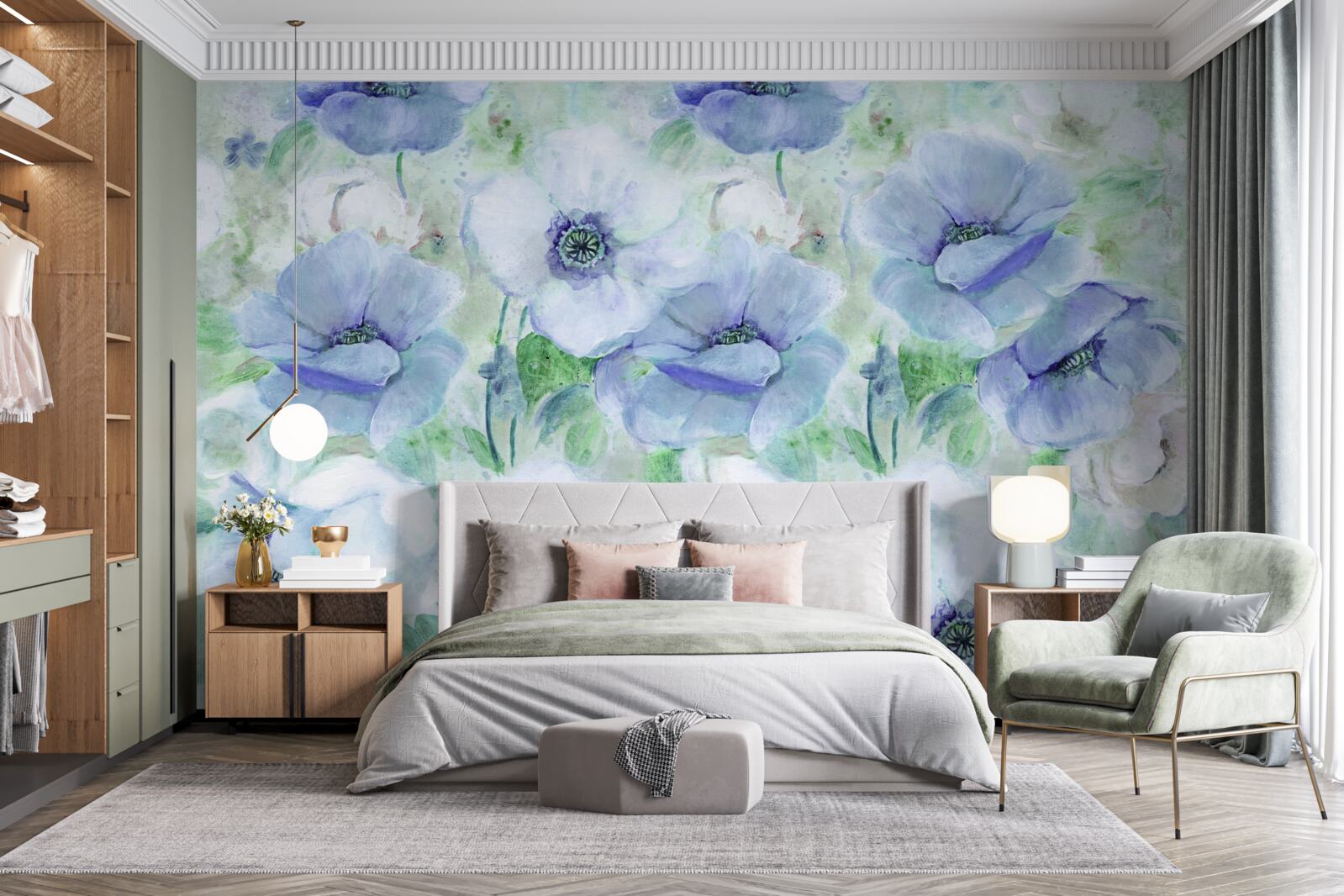 Фотошпалери великі яскраві маки