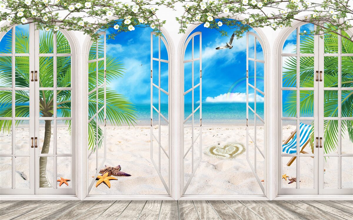 Фотошпалери пляжний балкон
