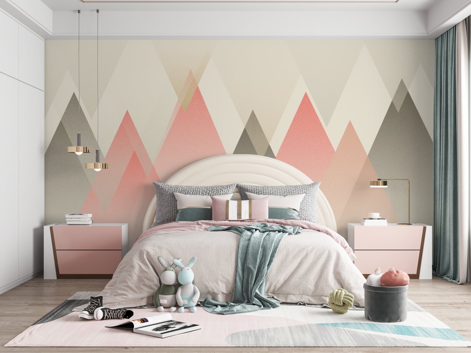 Фотошпалери туманний ліс восени