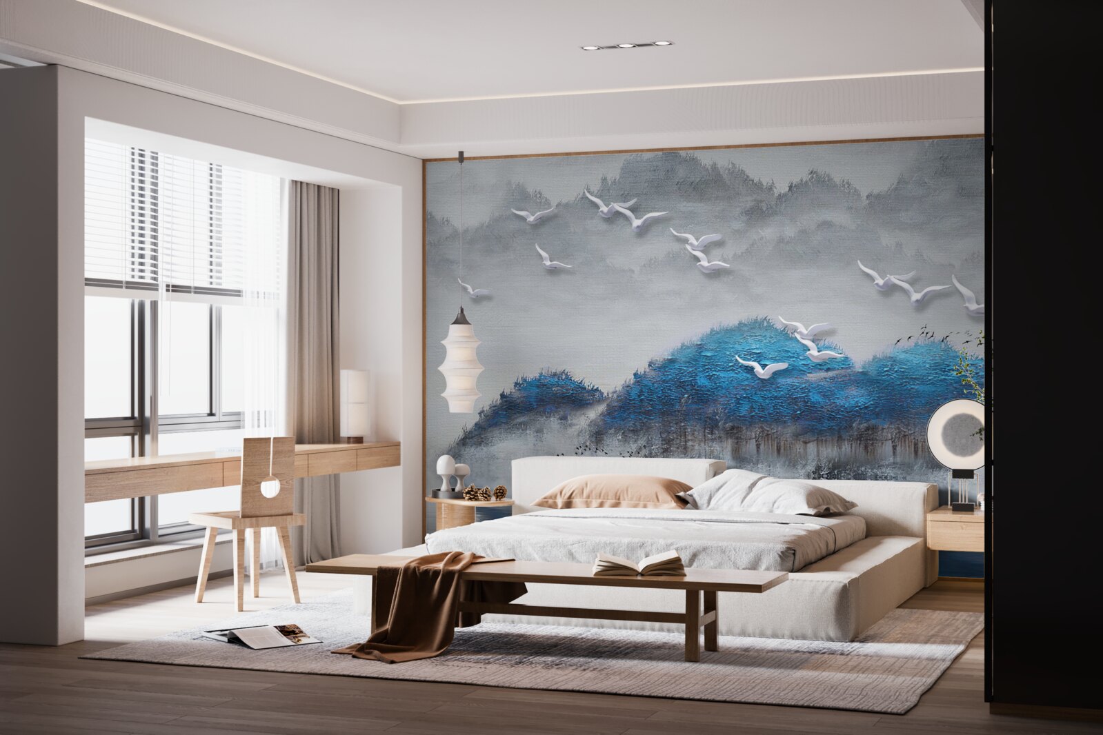 Фотошпалери річки виходять зі ставка