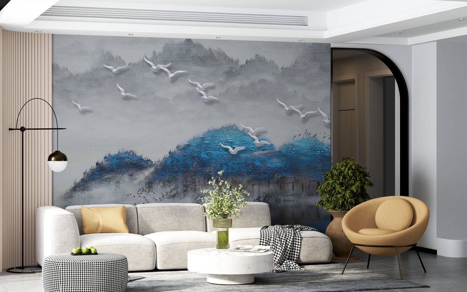 Фотошпалери річки виходять зі ставка