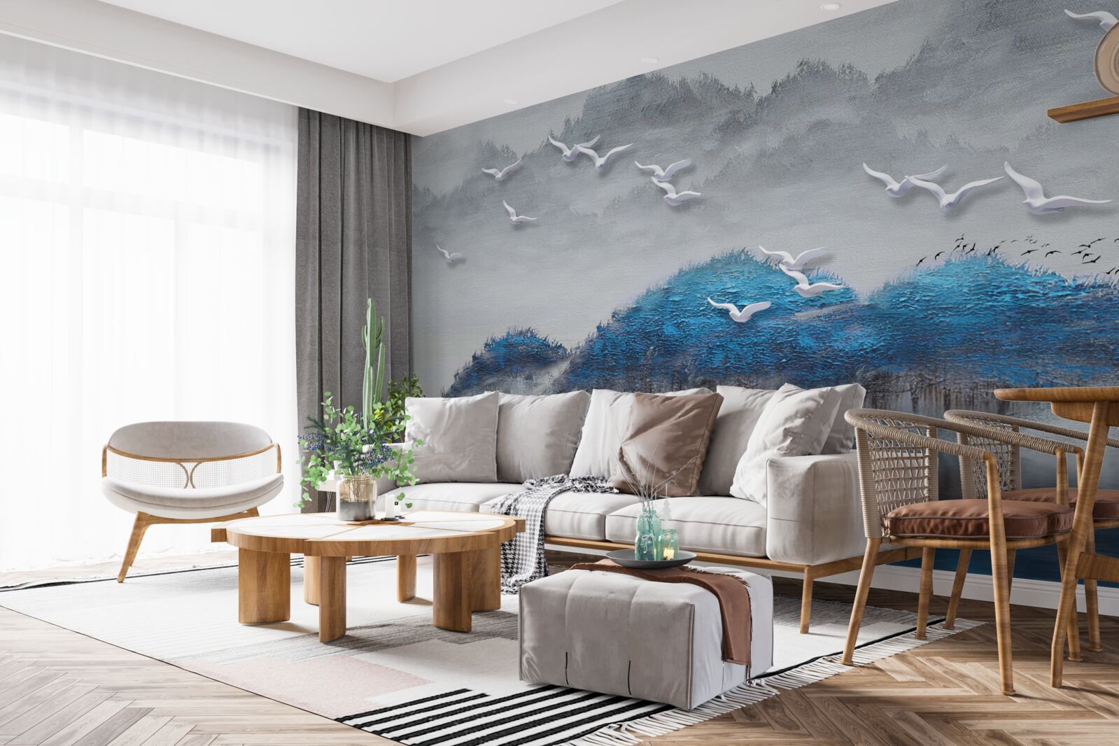 Фотошпалери річки виходять зі ставка