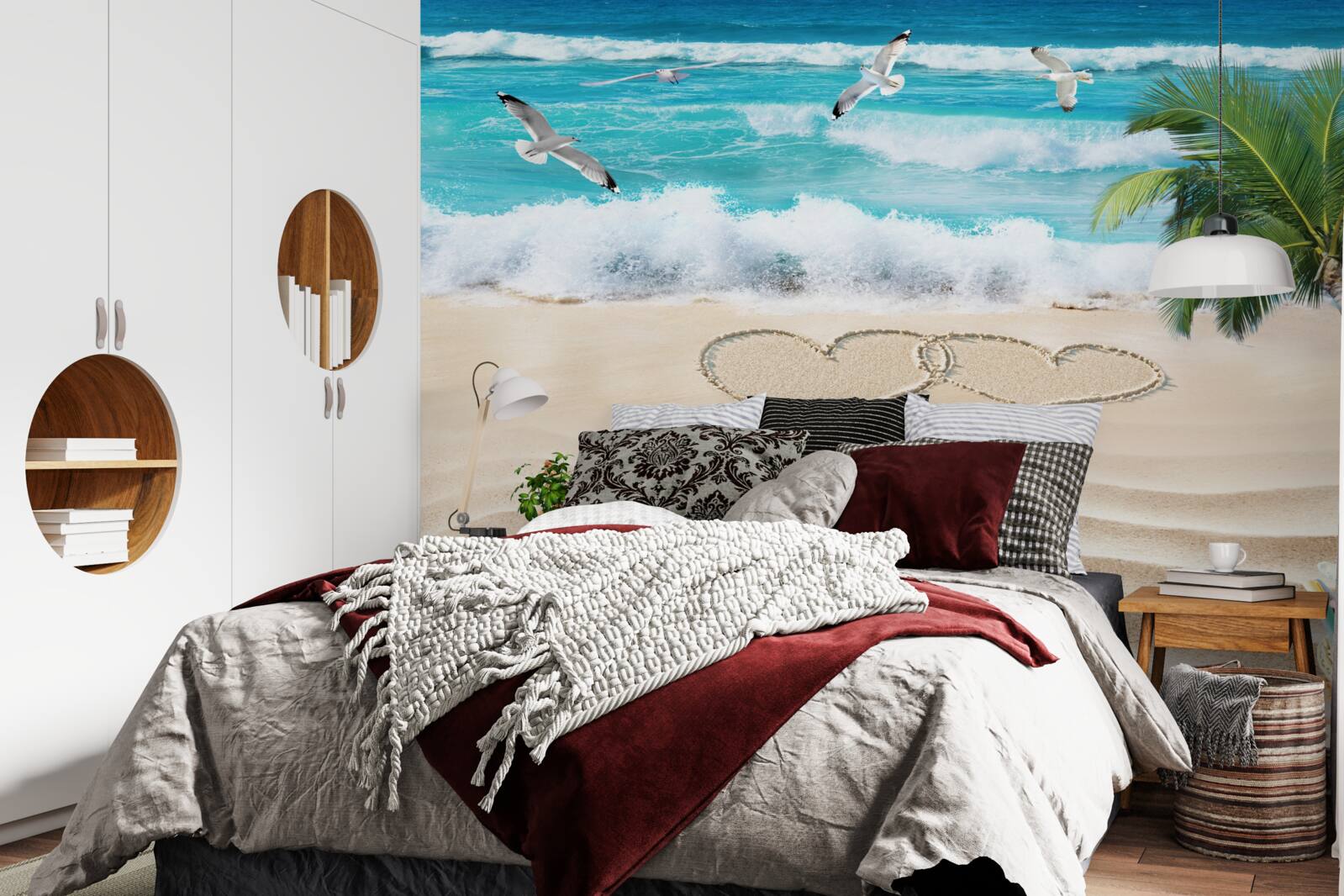 Фотошпалери пальми та пляж у тропіках