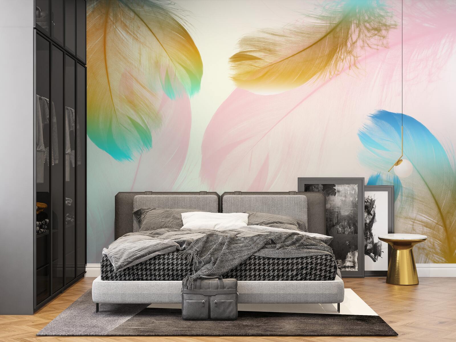 Фотошпалери пастельне пір'я