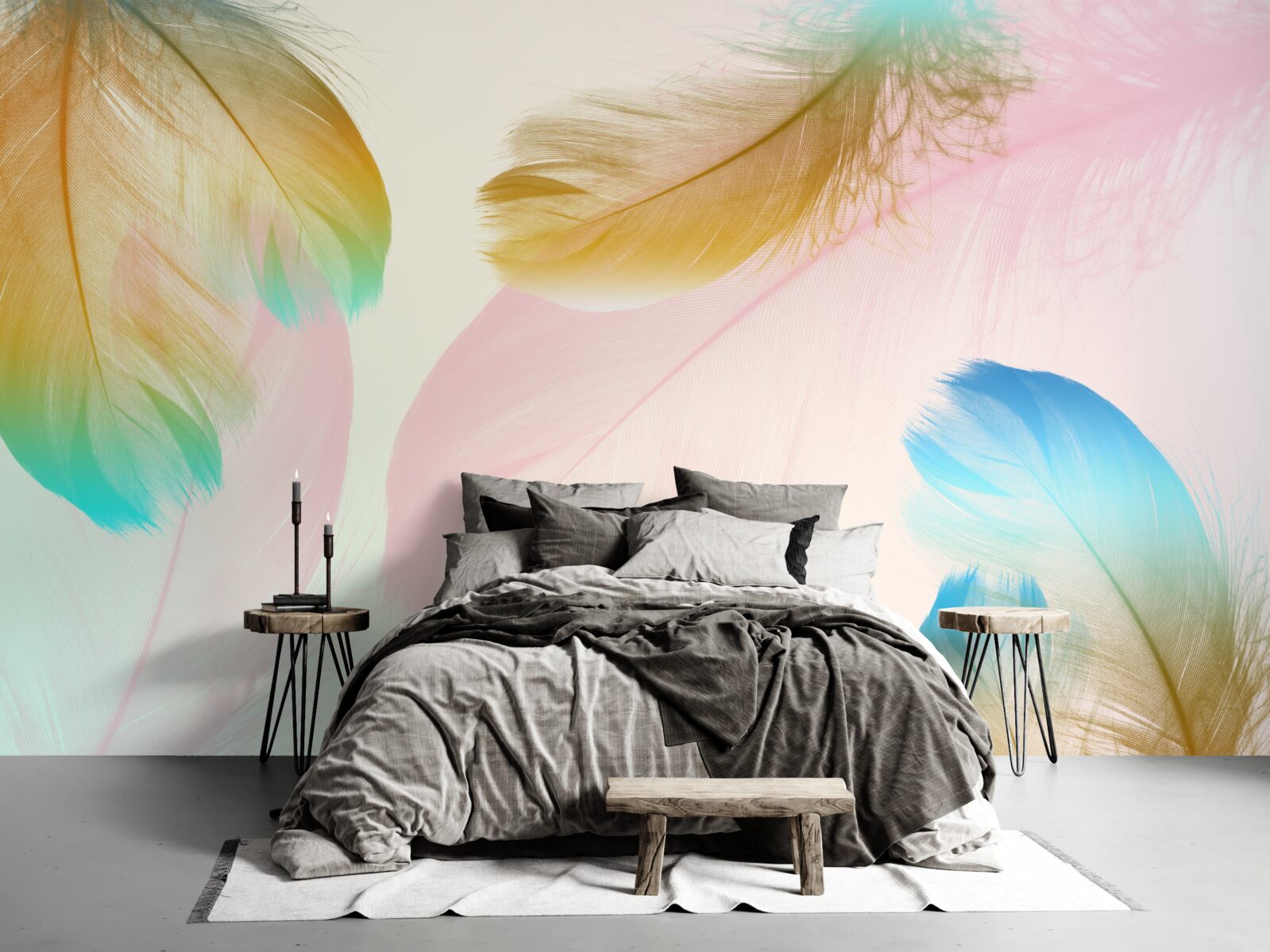 Фотошпалери пастельне пір'я