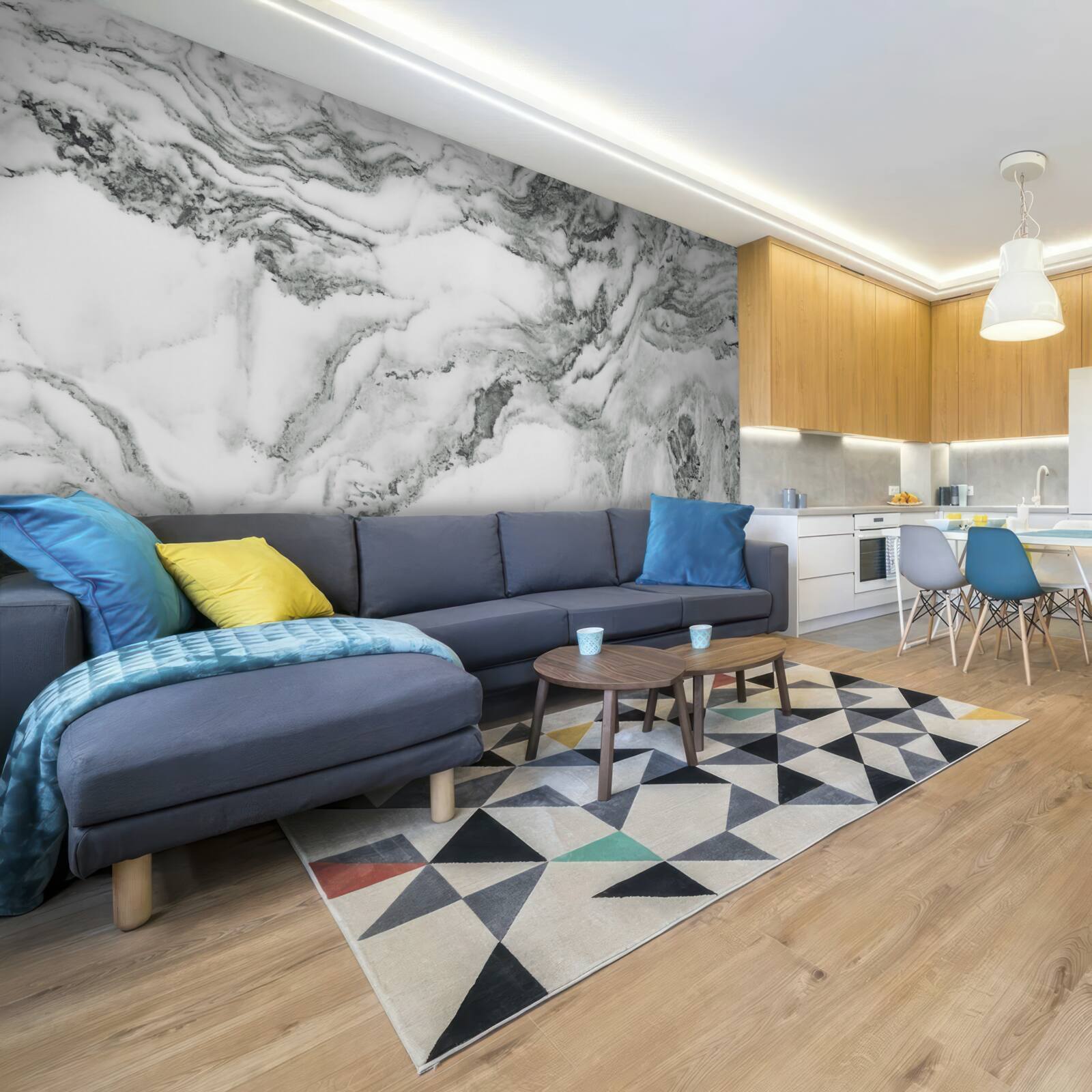 Фотошпалери традиційний мармур у чорно-білих тонах