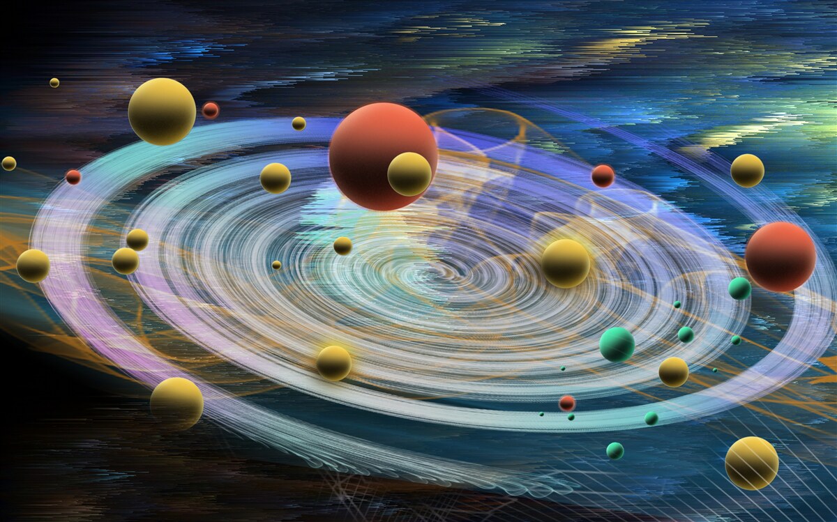 Фотошпалери планети з красивими абстракціями