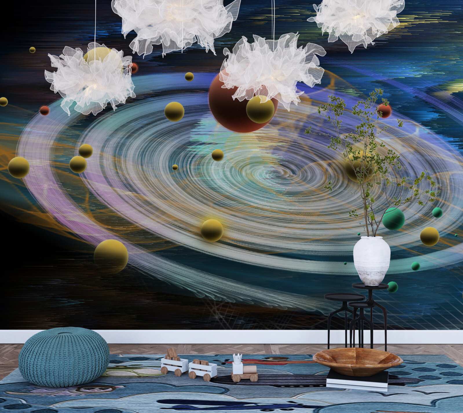 Фотошпалери планети з красивими абстракціями