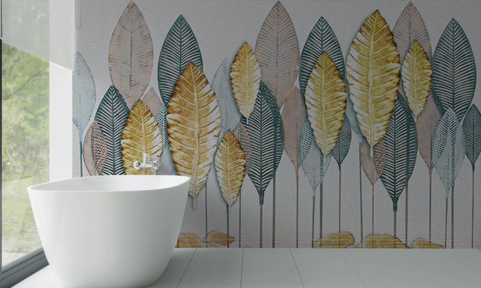 Фотошпалери нереальний осінній ліс