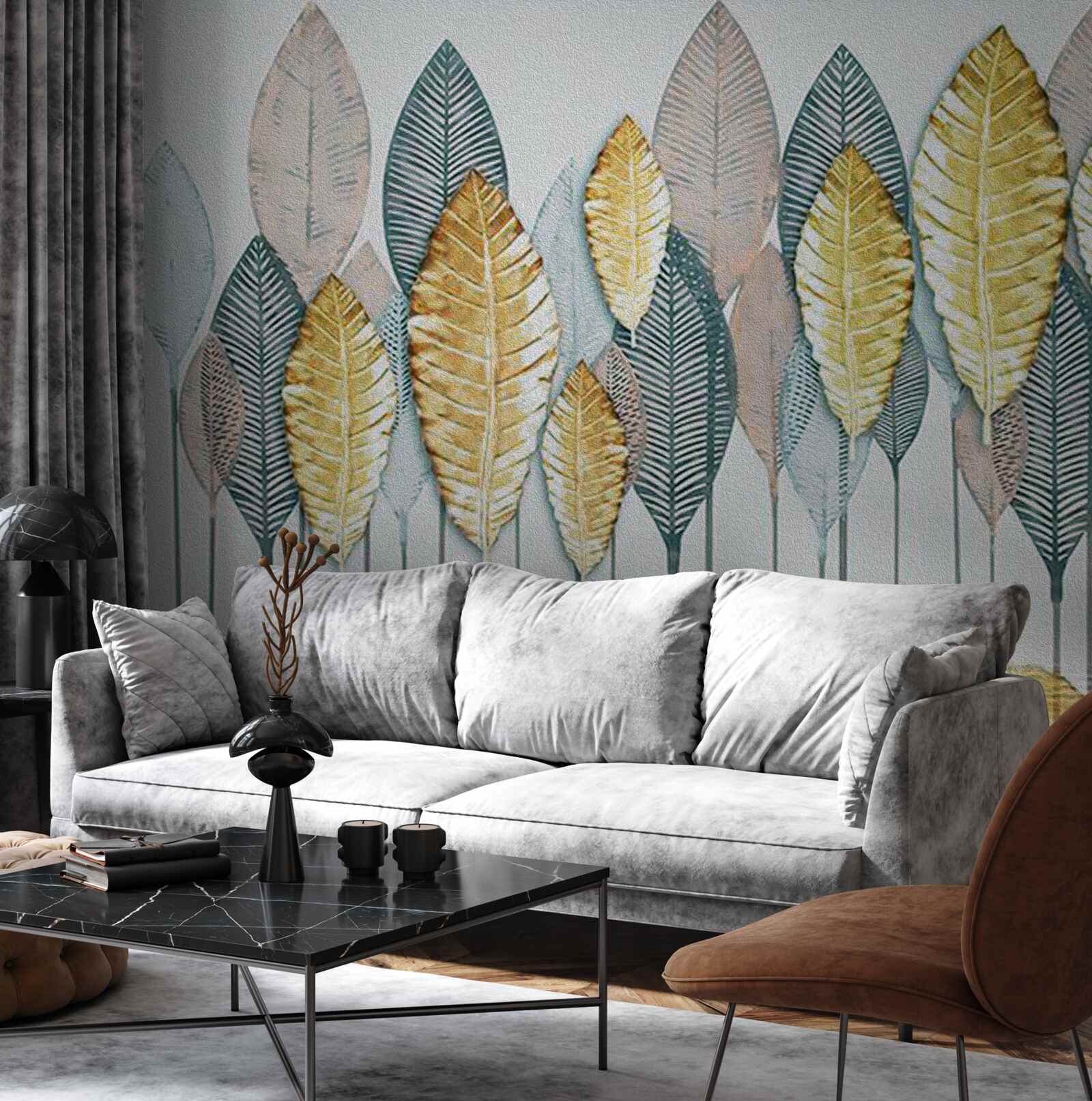 Фотошпалери нереальний осінній ліс